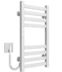 Електрична сушарка для рушників Deffi Magnus П8 400х600 ліве підключення WD04 білий A.MA.60.40.8.E.W.L.4