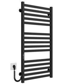 Електрична сушарка для рушників Deffi Magnus П15 500х1000 ліве підключення JD04 чорний A.MA.100.50.15.E.B.L.2