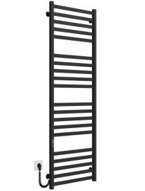 Електрична сушарка для рушників Deffi Magnus П20 600х1600 ліве підключення JD04 чорний A.MA.160.60.20.E.B.L.2