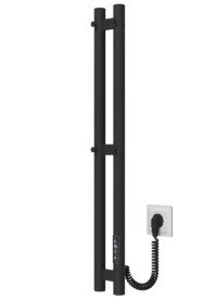 Электрический полотенцесушитель Deffi Maxi П3 70х800 JD03 крашеная сталь черный B.MX.80.7.3.E.B.U.1