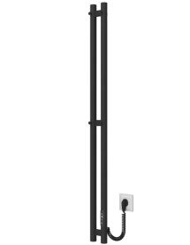 Електрична сушарка для рушників Deffi Maxi П3 70х1200 JD03 фарбована сталь чорний B.MX.120.7.3.E.B.U.1