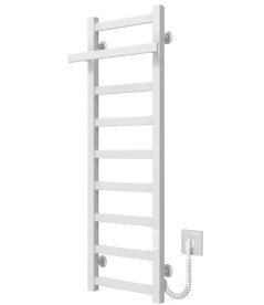 Электрический полотенцесушитель Deffi Nicolе П9 300х1000 правое подключение WD04 белый A.NI.100.30.9.E.W.R.4