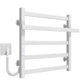 Электрический полотенцесушитель Deffi Nicolе П5 500х500 левое подключение WD04 белый A.NI.50.50.5.E.W.L.4