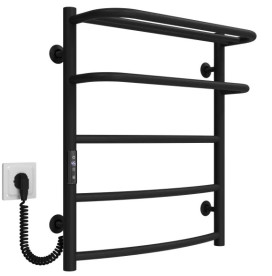 Электрический полотенцесушитель Deffi Отель П5 400х600 левое подключение JD03 черный C.OD.60.40.5.E.B.L.1