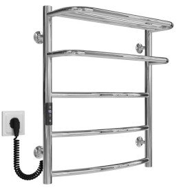Электрический полотенцесушитель Deffi Отель П5 500х600 левое подключение JD03 хром C.OD.60.50.5.E.C.L.1