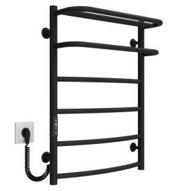 Електрична сушарка для рушників Deffi Готель П6 500х700 ліве підключення JD03 чорний C.OD.70.50.6.E.B.L.1