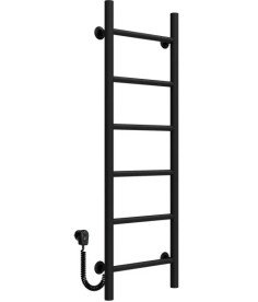 Електрична сушарка для рушників Deffi Оріон П6 200х1000 ліве підключення чорний C.OR.100.20.6.E.B.L.5