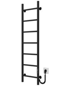 Електрична сушарка для рушників Deffi Оріон П7 200х1200 праве підключення JD03 чорний C.OR.120.20.7.E.B.R.1