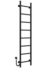 Електрична сушарка для рушників Deffi Оріон П8 200х1400 ліве підключення чорний C.OR.140.20.8.E.B.L.5