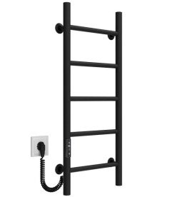 Електрична сушарка для рушників Deffi Оріон П5 300х800 ліве підключення JD03 чорний C.OR.80.30.5.E.B.L.1