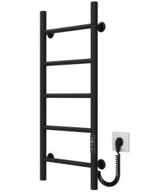 Електрична сушарка для рушників Deffi Оріон П5 300х800 праве підключення JD03 чорний C.OR.80.30.5.E.B.R.1