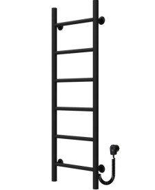 Электрический полотенцесушитель Deffi Орион П6 300х1000 правое подключение черный C.OR.100.30.6.E.B.R.5