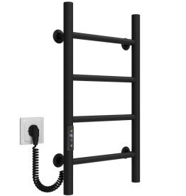 Электрический полотенцесушитель Deffi Орион П4 400х600 левое подключение JD03 черный C.OR.60.40.4.E.B.L.1