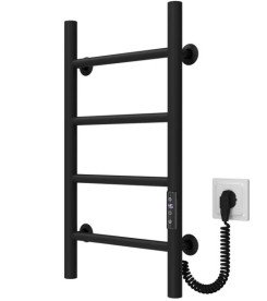 Электрический полотенцесушитель Deffi Орион П4 400х600 правое подключение JD03 черный C.OR.60.40.4.E.B.R.1