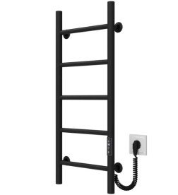 Електрична сушарка для рушників Deffi Оріон П5 400х800 праве підключення JD03 чорний C.OR.80.40.5.E.B.R.1