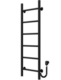 Электрический полотенцесушитель Deffi Орион П6 400х1000 правое подключение черный C.OR.100.40.6.E.B.R.5