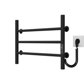 Электрический полотенцесушитель Deffi Орион П3 500х400 правое подключение JD03 черный C.OR.40.50.3.E.B.R.1