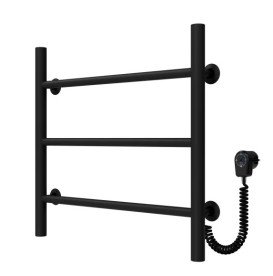 Электрический полотенцесушитель Deffi Орион П3 500х500 правое подключение черный C.OR.50.50.3.E.B.R.5