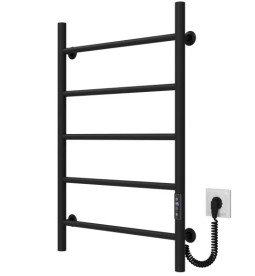 Електрична сушарка для рушників Deffi Оріон П5 500х800 праве підключення JD03 чорний C.OR.80.50.5.E.B.R.1