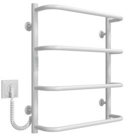 Электрический полотенцесушитель Deffi Стандарт П4 400х600 левое подключение WD03 белый C.SS.60.40.4.E.W.L.3