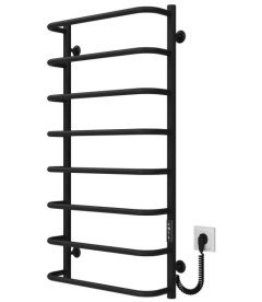 Електрична сушарка для рушників Deffi Стандарт П8 500х1000 праве підключення JD03 чорний C.SS.100.50.8.E.B.R.1