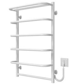 Електрична сушарка для рушників Deffi Стандарт з полицею П6 500х800 праве підключення WD03 білий C.SP.80.50.6.E.W.R.3