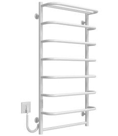 Электрический полотенцесушитель Deffi Стандарт с полкой П8 500х1000 левое подключение WD03 белый C.SP.100.50.8.E.W.L.3