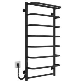 Електрична сушарка для рушників Deffi Стандарт з полицею П8 500х1000 ліве підключення JD03 чорний C.SP.100.50.8.E.B.L.1