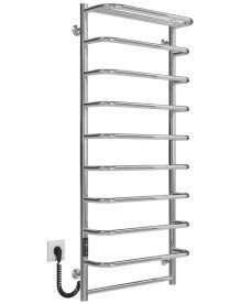 Электрический полотенцесушитель Deffi Стандарт с полкой П10 500х1200 левое подключение JD03 хром C.SP.120.50.10.E.C.L.1