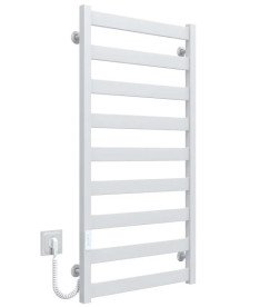 Электрический полотенцесушитель Deffi Silvia П9 500х1000 E левое подключение WD04 белый A.SV.100.50.9.E.W.L.4
