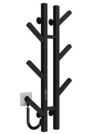 Електрична сушарка для рушників Deffi Sakura П6 100х800 E ліве підключення JD04 чорний A.SR.80.10.6.E.B.L.2