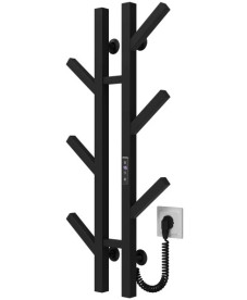 Електрична сушарка для рушників Deffi Sakura П6 100х800 E праве підключення JD04 чорний A.SR.80.10.6.E.B.R.2