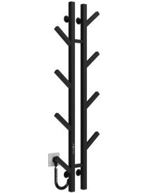 Електрична сушарка для рушників Deffi Sakura П8 100х1200 E ліве підключення JD04 чорний A.SR.120.10.8.E.B.L.2