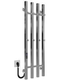 Електрична сушарка для рушників Deffi Split П4 300х1000 ліве підключення JD04 хром A.SP.100.30.4.E.C.L.2