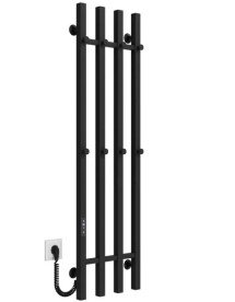 Электрический полотенцесушитель Deffi Split П4 300х1200 левое подключение JD04 черный A.SP.120.30.4.E.B.L.2