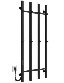 Електрична сушарка для рушників Deffi Split П4 500х1200 ліве підключення JD04 чорний A.SP.120.50.4.E.B.L.2