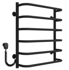 Електрична сушарка для рушників Deffi Стандарт П6 500х600 ліве підключення EF16 чорний D.SS.60.50.6.E.B.L.5