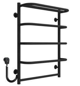 Электрический полотенцесушитель Deffi Стандарт с полкой П5 500х700 левое подключение EF16 черный D.SP.70.50.5.E.B.L.5