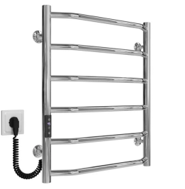 Электрический полотенцесушитель Deffi Трапеция П6 500х600 левое подключение JD03 хром C.TR.60.50.6.E.C.L.1