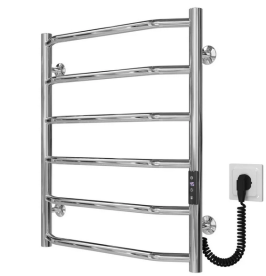 Електрична сушарка для рушників Deffi Трапеція П6 500х600 праве підключення JD03 хром C.TR.60.50.6.E.C.R.1