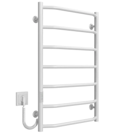 Електрична сушарка для рушників Deffi Трапеція П7 500х800 ліве підключення JD03 білий C.TR.80.50.7.E.W.L.3