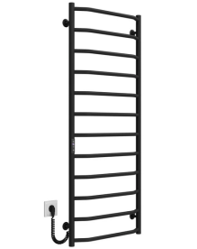 Електрична сушарка для рушників Deffi Трапеція П12 500х1300 ліве підключення JD03 чорний C.TR.130.50.12.E.B.L.1