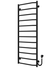 Електрична сушарка для рушників Deffi Трапеція П12 500х1300 праве підключення чорний C.TR.130.50.12.E.B.R.5