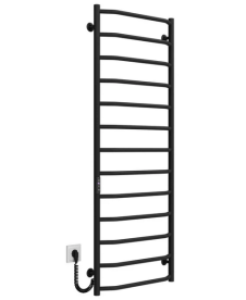 Электрический полотенцесушитель Deffi Трапеция П13 500х1400 левое подключение JD03 черный C.TR.140.50.13.E.B.L.1