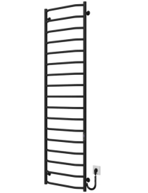 Електрична сушарка для рушників Deffi Трапеція П17 500х1800 праве підключення JD03 чорний C.TR.180.50.17.E.B.R.1