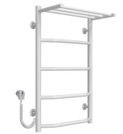 Електрична сушарка для рушників Deffi Трапеція з полицею П5 400х700 ліве підключення білий C.TP.70.40.5.E.W.L.5