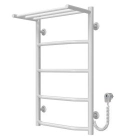 Електрична сушарка для рушників Deffi Трапеція з полицею П5 400х700 праве підключення білий C.TP.70.40.5.E.W.R.5