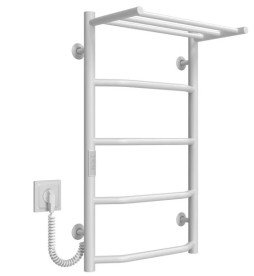 Электрический полотенцесушитель Deffi Трапеция с полкой П5 400х700 левое подключение WD03 белый C.TP.70.40.5.E.W.L.3