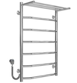 Электрический полотенцесушитель Deffi Трапеция с полкой П7 500х800 левое подключение хром C.TP.80.50.7.E.C.L.5