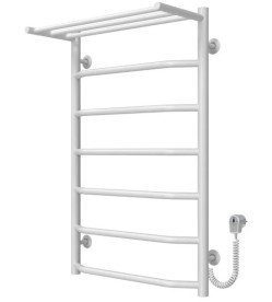 Електрична сушарка для рушників Deffi Трапеція з полицею П7 500х800 праве підключення білий C.TP.80.50.7.E.W.R.5